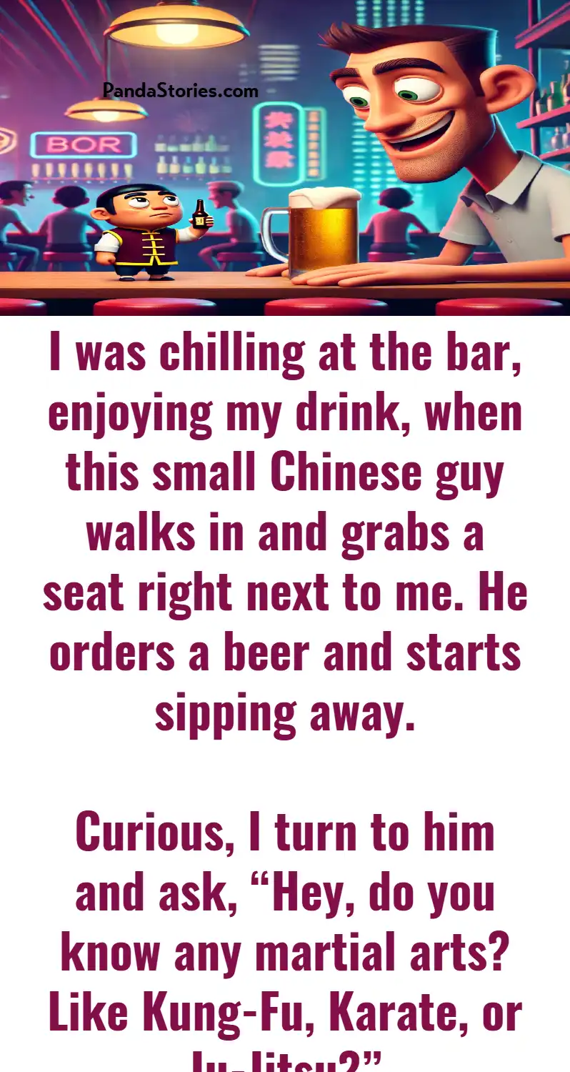 bar chinese guy kung fu beer joke