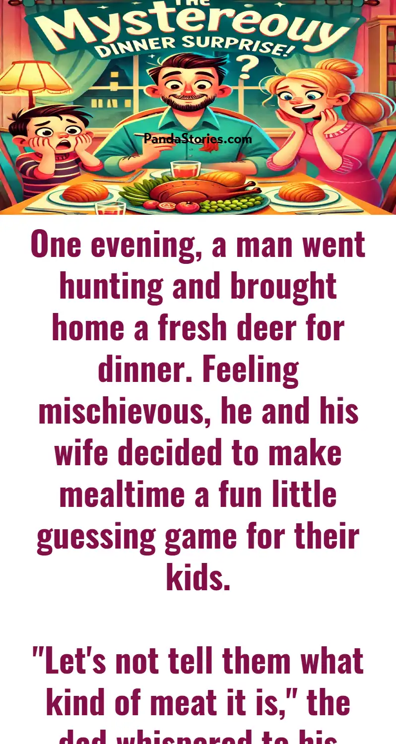 dinner surprise dad mom and kid joke