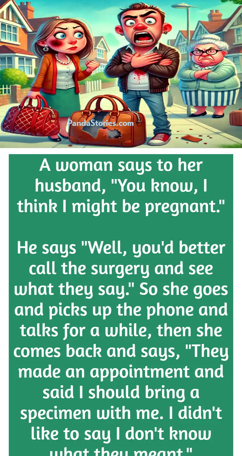 woman pregnant specimen neighbor joke
