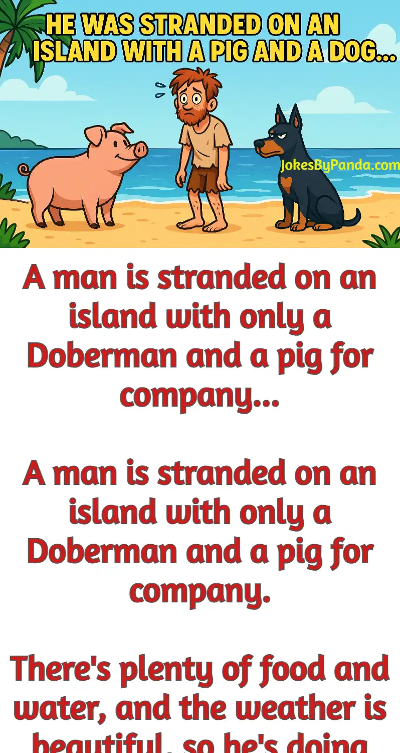 man island dog pig joke story