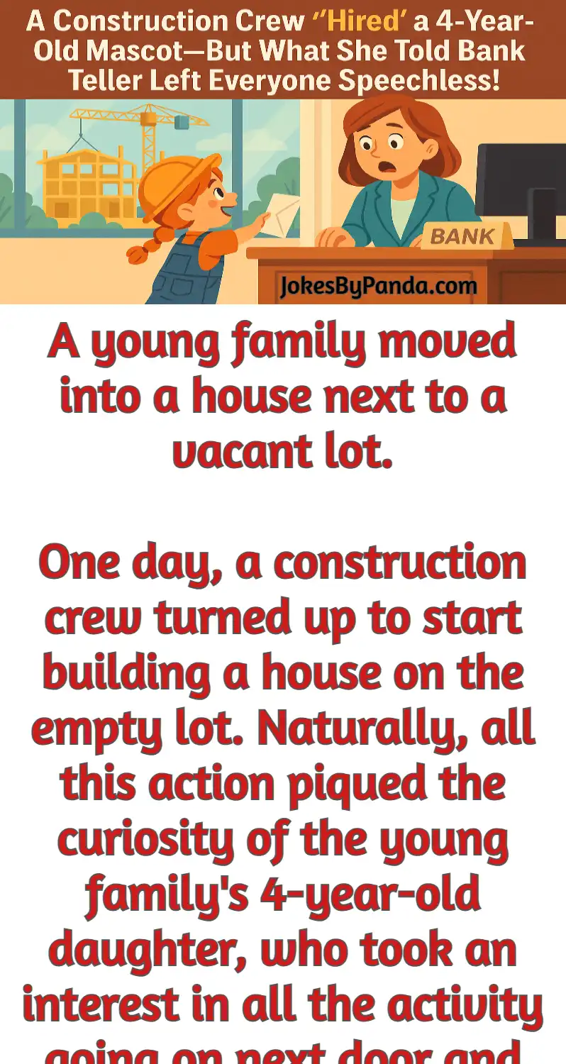 4 years old construction first paycheck funny joke story
