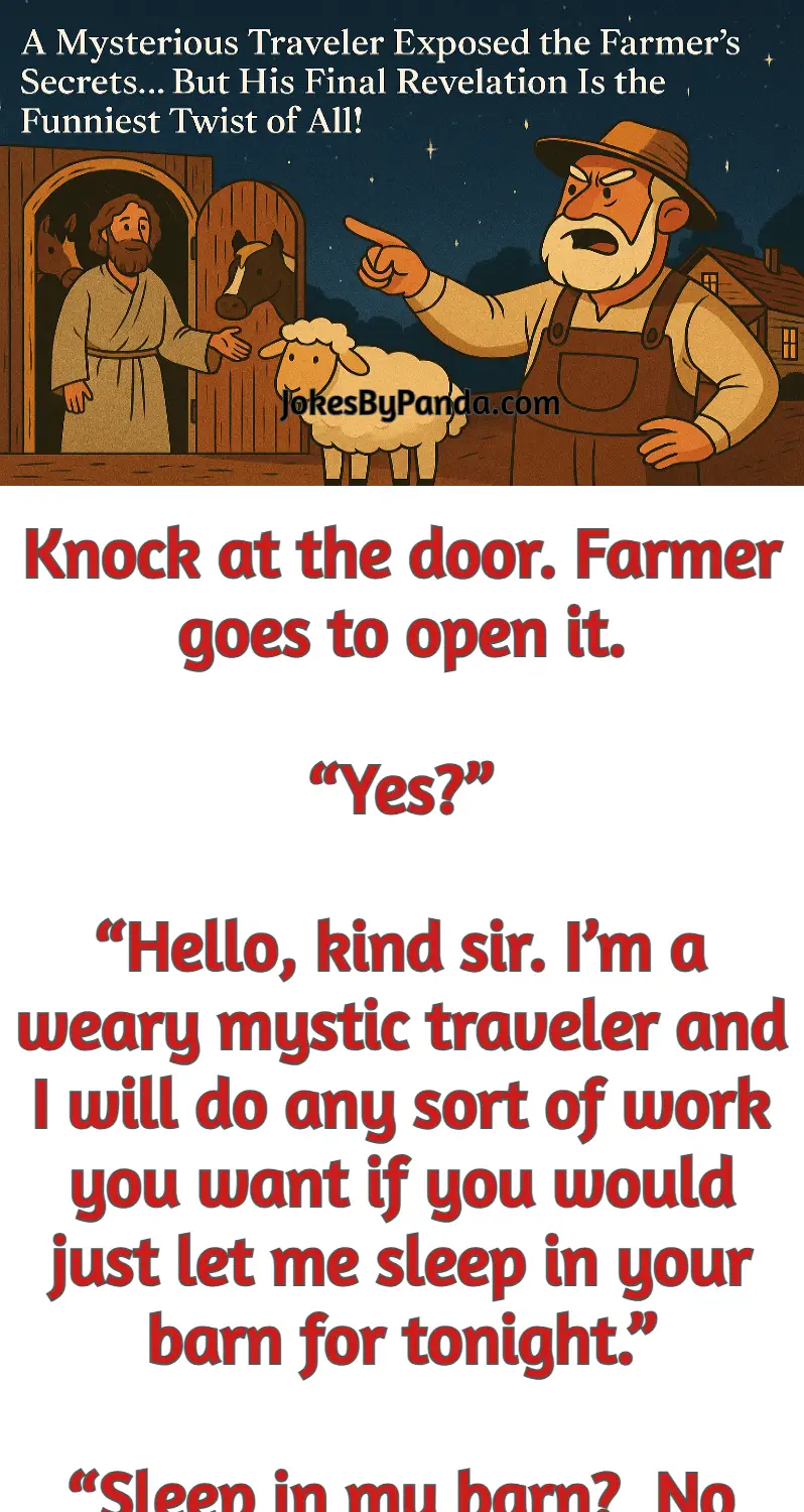 mystic traveler and farmer and goat funny joke